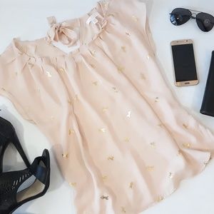 LC Lauren Conrad Pleated Top